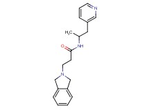 3-(1,3-dihydro-2H-isoindol-2-yl)-N-(1-methyl-2-pyridin-3-ylethyl)propanamide