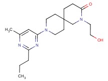 2-(2-hydroxyethyl)-9-(6-methyl-2-propylpyrimidin-4-yl)-2,9-diazaspiro[5.5]undecan-3-one