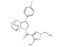 (3R*,3aR*,7aR*)-1-[(1-ethyl-3-methyl-1H-pyrazol-4-yl)carbonyl]-3-(4-fluorophenyl)octahydro-4,7-ethanopyrrolo[3,2-b]pyridine