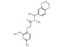 N-[1-(2,3-dihydro-1,4-benzodioxin-6-yl)ethyl]-2-[(2-ethyl-6-methylpyridin-3-yl)oxy]-N-methylacetamide