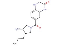 7-{[(3R*,4S*)-3-amino-4-propylpyrrolidin-1-yl]carbonyl}-3,4-dihydroquinoxalin-2(1H)-one
