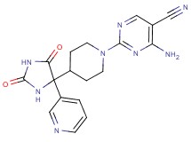 4-amino-2-[4-(2,5-dioxo-4-pyridin-3-ylimidazolidin-4-yl)piperidin-1-yl]pyrimidine-5-carbonitrile