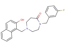 4-(3-fluorobenzyl)-1-[(2-hydroxy-1-naphthyl)methyl]-1,4-diazepan-5-one