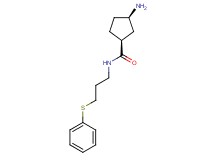 (1S*,3R*)-3-amino-N-[3-(phenylthio)propyl]cyclopentanecarboxamide