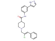 1-[(2Z)-2-chloro-3-phenyl-2-propen-1-yl]-N-[3-(1H-pyrazol-5-yl)phenyl]-4-piperidinecarboxamide
