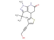 3-tert-butyl-4-[4-(3-hydroxyprop-1-yn-1-yl)-2-thienyl]-1-methyl-1,4,5,7-tetrahydro-6H-pyrazolo[3,4-b]pyridin-6-one