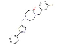 4-(3-fluorobenzyl)-1-[(2-phenyl-1,3-thiazol-5-yl)methyl]-1,4-diazepan-5-one