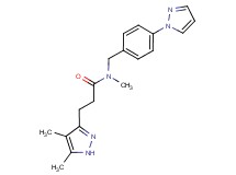 3-(4,5-dimethyl-1H-pyrazol-3-yl)-N-methyl-N-[4-(1H-pyrazol-1-yl)benzyl]propanamide