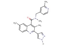 N,3,6-trimethyl-N-[(2-methyl-4-pyridinyl)methyl]-2-(1H-pyrazol-4-yl)-4-quinolinecarboxamide trifluoroacetate
