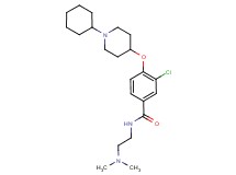 3-chloro-4-[(1-cyclohexyl-4-piperidinyl)oxy]-N-[2-(dimethylamino)ethyl]benzamide