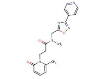 N-methyl-3-(6-methyl-2-oxo-1(2H)-pyridinyl)-N-{[3-(4-pyridinyl)-1,2,4-oxadiazol-5-yl]methyl}propanamide