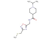 1-isopropyl-N-({3-[(methylthio)methyl]-1,2,4-oxadiazol-5-yl}methyl)-4-piperidinecarboxamide