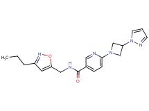 N-[(3-propylisoxazol-5-yl)methyl]-6-[3-(1H-pyrazol-1-yl)azetidin-1-yl]nicotinamide