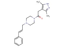 1-[(3,5-dimethyl-1H-pyrazol-4-yl)acetyl]-4-[(2E)-3-phenylprop-2-en-1-yl]piperazine