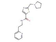 N-(2-pyridin-2-ylethyl)-2-(pyrrolidin-1-ylmethyl)-1,3-thiazole-5-carboxamide