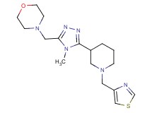 4-({4-methyl-5-[1-(1,3-thiazol-4-ylmethyl)piperidin-3-yl]-4H-1,2,4-triazol-3-yl}methyl)morpholine