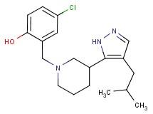 4-chloro-2-{[3-(4-isobutyl-1H-pyrazol-5-yl)-1-piperidinyl]methyl}phenol