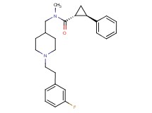 (1R*,2R*)-N-({1-[2-(3-fluorophenyl)ethyl]-4-piperidinyl}methyl)-N-methyl-2-phenylcyclopropanecarboxamide