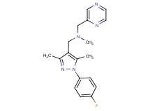 1-[1-(4-fluorophenyl)-3,5-dimethyl-1H-pyrazol-4-yl]-N-methyl-N-(pyrazin-2-ylmethyl)methanamine