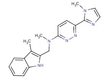 N-methyl-6-(1-methyl-1H-imidazol-2-yl)-N-[(3-methyl-1H-indol-2-yl)methyl]pyridazin-3-amine