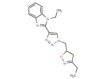 1-ethyl-2-{1-[(3-ethyl-4,5-dihydroisoxazol-5-yl)methyl]-1H-1,2,3-triazol-4-yl}-1H-benzimidazole