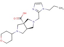 (3aS*,6aS*)-2-[(1-propyl-1H-imidazol-2-yl)methyl]-5-(tetrahydro-2H-pyran-4-yl)hexahydropyrrolo[3,4-c]pyrrole-3a(1H)-carboxylic acid