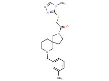 7-(3-methylbenzyl)-2-{[(4-methyl-4H-1,2,4-triazol-3-yl)thio]acetyl}-2,7-diazaspiro[4.5]decane