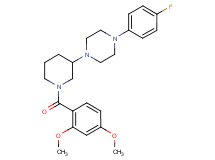 1-[1-(2,4-dimethoxybenzoyl)-3-piperidinyl]-4-(4-fluorophenyl)piperazine