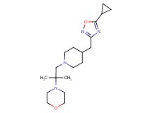 4-(2-{4-[(5-cyclopropyl-1,2,4-oxadiazol-3-yl)methyl]piperidin-1-yl}-1,1-dimethylethyl)morpholine