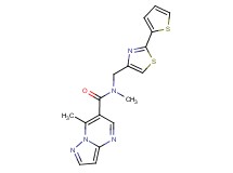 N,7-dimethyl-N-{[2-(2-thienyl)-1,3-thiazol-4-yl]methyl}pyrazolo[1,5-a]pyrimidine-6-carboxamide
