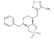 (4aR*,7aS*)-1-benzyl-4-[(4-methyl-1,2,5-oxadiazol-3-yl)methyl]octahydrothieno[3,4-b]pyrazine 6,6-dioxide