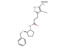 N-[(1R,2R)-2-(benzyloxy)cyclopentyl]-3-(4,5-dimethyl-1H-pyrazol-3-yl)propanamide