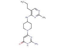 2-amino-6-{4-[(2-methyl-5-propylpyrimidin-4-yl)amino]piperidin-1-yl}pyrimidin-4(3H)-one