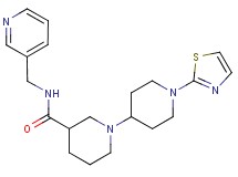 N-(pyridin-3-ylmethyl)-1'-(1,3-thiazol-2-yl)-1,4'-bipiperidine-3-carboxamide