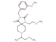 3-(3-methoxybenzyl)-1-(2-methoxyethyl)-8-(2-methoxy-1-methylethyl)-1,3,8-triazaspiro[4.5]decane-2,4-dione