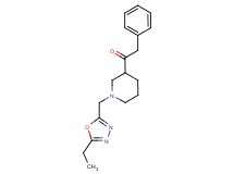 1-{1-[(5-ethyl-1,3,4-oxadiazol-2-yl)methyl]-3-piperidinyl}-2-phenylethanone