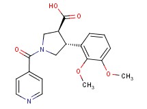(3S*,4R*)-4-(2,3-dimethoxyphenyl)-1-isonicotinoylpyrrolidine-3-carboxylic acid