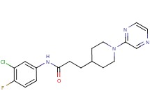 N-(3-chloro-4-fluorophenyl)-3-(1-pyrazin-2-ylpiperidin-4-yl)propanamide
