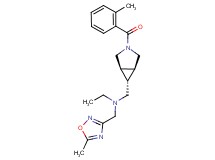 N-{[(1R*,5S*,6r)-3-(2-methylbenzoyl)-3-azabicyclo[3.1.0]hex-6-yl]methyl}-N-[(5-methyl-1,2,4-oxadiazol-3-yl)methyl]ethanamine