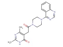 2,6-dimethyl-5-{2-oxo-2-[4-(4-quinazolinyl)-1-piperazinyl]ethyl}-4(3H)-pyrimidinone