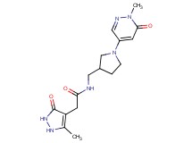 2-(5-methyl-3-oxo-2,3-dihydro-1H-pyrazol-4-yl)-N-{[1-(1-methyl-6-oxo-1,6-dihydro-4-pyridazinyl)-3-pyrrolidinyl]methyl}acetamide