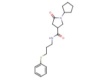 1-cyclopentyl-5-oxo-N-[3-(phenylthio)propyl]-3-pyrrolidinecarboxamide