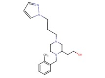 2-{1-(2-methylbenzyl)-4-[3-(1H-pyrazol-1-yl)propyl]-2-piperazinyl}ethanol