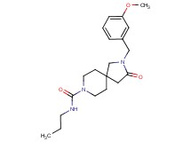 2-(3-methoxybenzyl)-3-oxo-N-propyl-2,8-diazaspiro[4.5]decane-8-carboxamide
