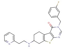 3-(3-fluorobenzyl)-7-{[2-(2-pyridinyl)ethyl]amino}-5,6,7,8-tetrahydro[1]benzothieno[2,3-d]pyrimidin-4(3H)-one