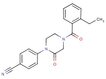 4-[4-(2-ethylbenzoyl)-2-oxo-1-piperazinyl]benzonitrile