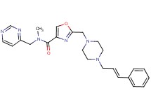 N-methyl-2-({4-[(2E)-3-phenyl-2-propen-1-yl]-1-piperazinyl}methyl)-N-(4-pyrimidinylmethyl)-1,3-oxazole-4-carboxamide
