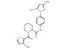 N-[4-(3,5-dimethyl-1H-pyrazol-1-yl)phenyl]-1-[(3-methyl-2-thienyl)carbonyl]-2-piperidinecarboxamide