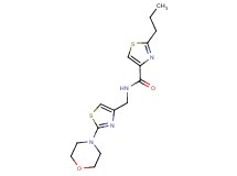 N-[(2-morpholin-4-yl-1,3-thiazol-4-yl)methyl]-2-propyl-1,3-thiazole-4-carboxamide