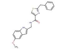 2-benzyl-N-[(5-methoxy-1H-indol-2-yl)methyl]-1,3-thiazole-4-carboxamide